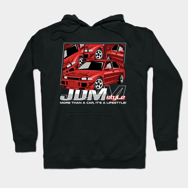 Iconic Lancer Evolution 2 Car Hoodie by milatees